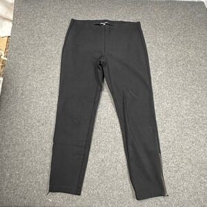 Eileen Fisher Black Stretch Ankle Pants Side Zip Pull On Women's Small